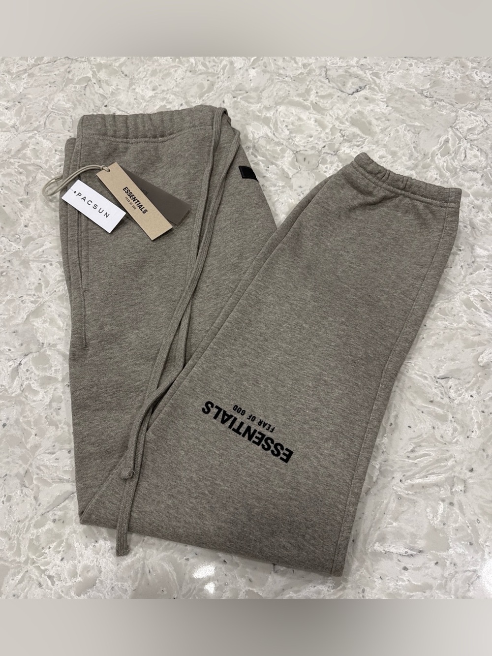 Essentials Gray Logo Patch Sweatpants
